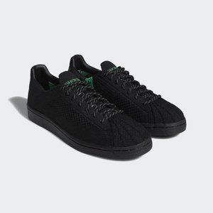 Adidas  Men's Black PHARRELL WILLIAMS PRIMEKNIT SUPERSTAR SHOES Size 7.5 GX0195